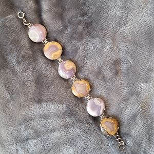 Sterling Lacy Agate Bracelet
